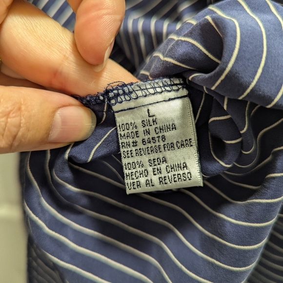 Halston Silk V Neck Bias Cut Chemise - Picture 3 of 8